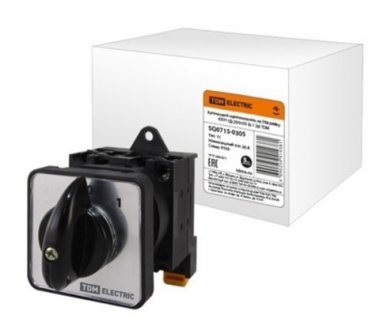 Фотография товара 'Tdm Кулачковый переключатель на DIN-рейку КПУ11Д-25/2098 (0-1 3р) SQ0715-0317'