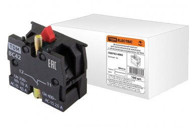 Фотография товара 'Tdm Дополнительный контакт для светосигнальной арматуры c металлическим основанием 1р SQ0702-0083'