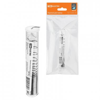 Фотография товара 'Tdm SQ1025-1610 Припой ПОС 40, проволока, ГОСТ 21931-76, ?1 мм'