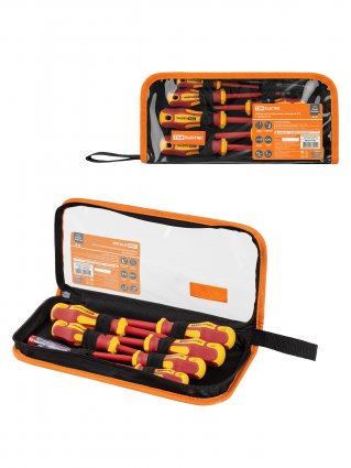 Фотография товара 'Tdm SQ1017-1202 Набор диэлектрических отверток №2, тканевый пенал'