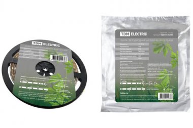 Фотография товара 'Tdm Лента светодиодная SMD2835-60 LED/м-IP65-12 В-4,8 Вт/м SQ0331-0312'