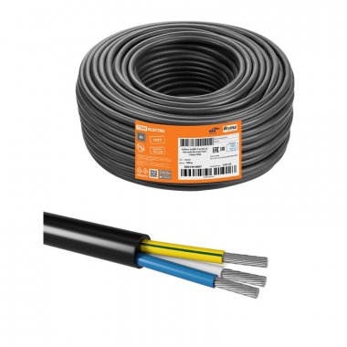 Фотография товара 'Tdm SQ0144-0007 Кабель АсВВГ-П нг(А)-LS 3х4 ок(N,PE)-0,66 ГОСТ (100м)'