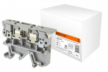 Фотография товара 'Tdm Зажим наборный ЗНИ 4мм2 для плавких вставок 5х20 500В SQ0803-0059'