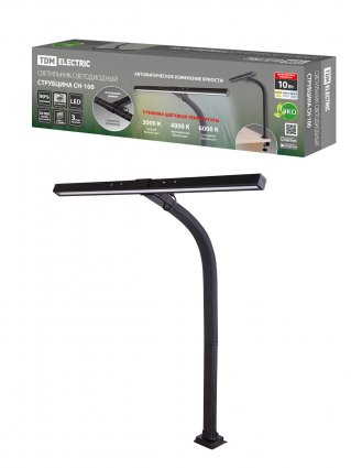 Фотография товара 'Tdm Светильник светодиод. струбцина СН-100, гибкий, сенс-диммер, 10Вт, 3000-6000 К, SQ0337-0166'