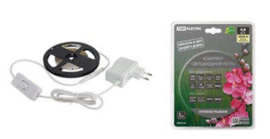 Фотография товара 'Tdm Комплект светодиодной ленты SMD2835-60 LED/м-12 В-4 SQ0331-0233'