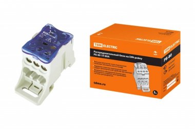 Фотография товара 'Tdm Распределительный блок на DIN-рейку РБ-80 1П 80А (1х16/4х6+2x16) SQ0823-0001'