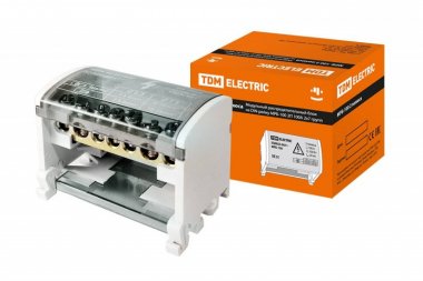 Фотография товара 'Tdm Модульный распределительный блок на DIN-рейку МРБ-100 2П 100А 2х7 групп SQ0823-0011'