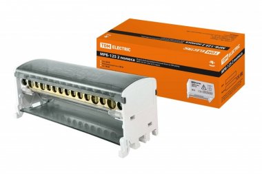 Фотография товара 'Tdm Модульный распределительный блок на DIN-рейку МРБ-125 2П 125А 2х15 групп SQ0823-0012'