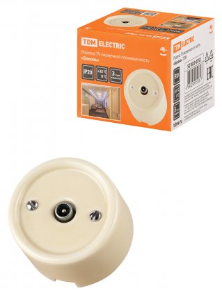 Фотография товара 'Tdm Розетка TV оконечная сл. кость «Болонь», SQ1820-0353'