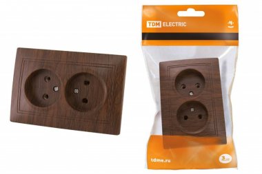 Фотография товара 'Tdm Розетка двойная 2П 10А 250В'