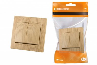 Фотография товара 'Tdm Выключатель 2 клавишный 10А'