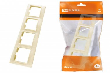 Фотография товара 'Tdm Рамка 4-х постовая горизонтальная'