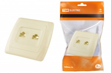Фотография товара 'Tdm Розетка двойная телефонная RJ11 "Онега" SQ1805-0050'