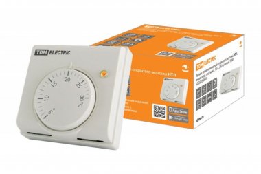 Фотография товара 'Tdm Термостат механический открытого монтажа НТ-1, индикатор, вкл/выкл, 10 А, 230 В, SQ2503-0009'