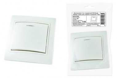 Фотография товара 'Tdm Выключатель 1 клавишный с подсветкой 10А'