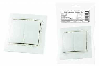 Фотография товара 'Tdm Выключатель 2 клавишный 10А'