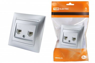 Фотография товара 'Tdm Розетка двойная телефонная RJ11'