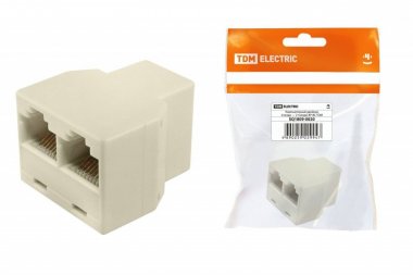 Фотография товара 'Tdm Компьютерный двойник (гнездо — 2 гнезда) 8Р-8С, SQ1809-0020'