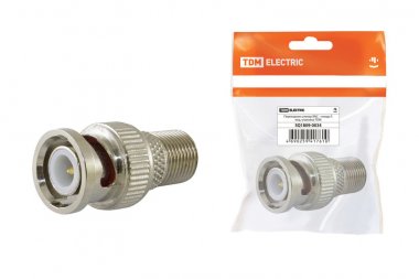 Фотография товара 'Tdm Переходник штекер BNC - гнездо F, SQ1809-0034'