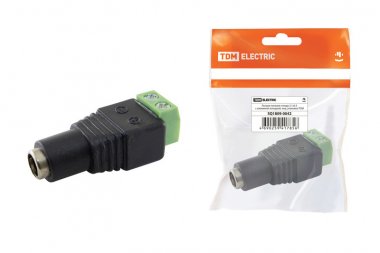 Фотография товара 'Tdm Разъём питания гнездо 2.1х5.5 с клеммной колодкой, SQ1809-0042'