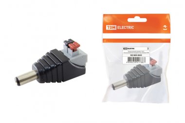 Фотография товара 'Tdm Разъём питания штекер 2.1х5.5 с быстрозажимной колодкой, SQ1809-0043'