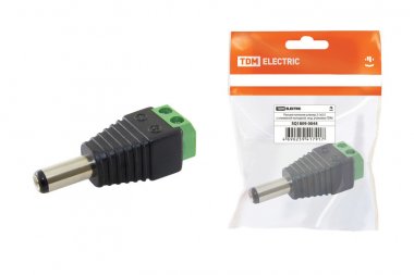 Фотография товара 'Tdm Разъём питания штекер 2.1х5.5 с клеммной колодкой, SQ1809-0044'