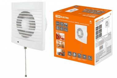 Фотография товара 'Tdm Вентилятор бытовой настенный 120 СВ, с выключателем, SQ1807-0017'