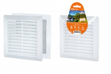 Фотография товара 'Tdm Решетка разъемная с москитной сеткой, наклонные жалюзи, 175х175 SQ1807-0021'