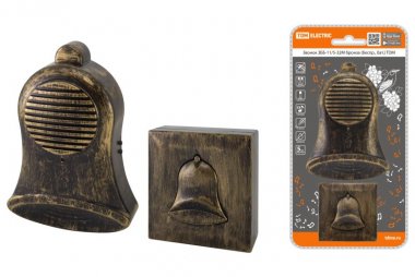 Фотография товара 'Tdm Звонок беспроводной на батарейках ЗББ-11/5-32М (32 мелодии, кнопка IP30, 3х1,5В АА) SQ1901-0029'