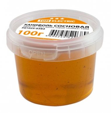 Фотография товара 'Tdm Канифоль сосновая, марка "А", банка, серия "Алмаз" SQ1025-0383'