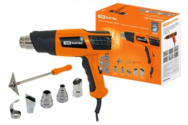 Фотография товара 'Tdm Набор, технический фен ТФ-01 и 6 предметов, мощность 1800 Вт, 2 режима, t от 50 до 650 C,"Алмаз" SQ1029-0101'