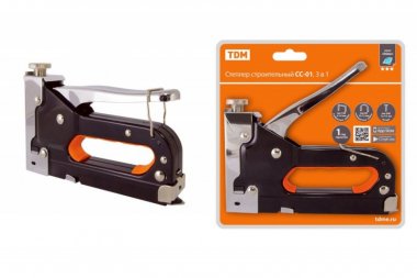 Фотография товара 'Tdm Степлер строительный СС-01, 3 в 1, Скобы тип 140:4-14мм, тип 28:10-12мм, тип 300:12-14мм,"Алмаз" SQ1038-0101'