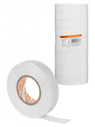 Фотография товара 'Tdm SQ0526-0081 Изолента ПВХ 0,15х19 мм Белая 25 м'