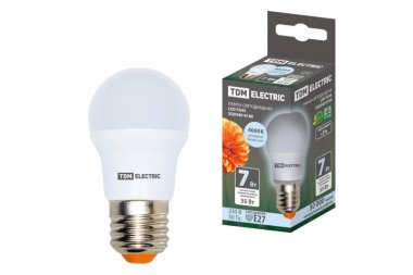 Фотография товара 'Tdm Лампа светодиодная FG45-7 Вт-230 В-4000 К–E27 SQ0340-0180'