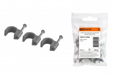 Фотография товара 'Tdm Скоба 16мм круглая пластиковая SQ0514-0065'