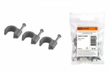 Фотография товара 'Tdm Скоба 35мм круглая пластиковая SQ0514-0068'