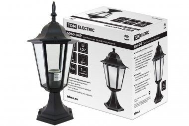 Фотография товара 'Tdm Светильник 6060-04Р садово-парковый шестигранник, 60 Вт, стойка, SQ0330-3003'