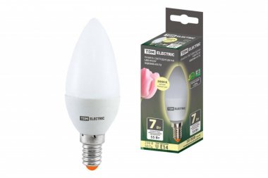 Фотография товара 'Tdm Лампа светодиодная FС37-7 Вт-230 В -3000 К–E14 SQ0340-0172'