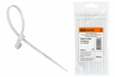 Фотография товара 'Tdm Хомут нейлоновый с монтажным отверстием 4,3х200 мм SQ0515-0505'