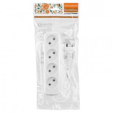 Фотография товара 'Tdm SQ1303-1207 Удлинитель 4 гнезда, 5 метров, б/з, 6 А, 1380 Вт'