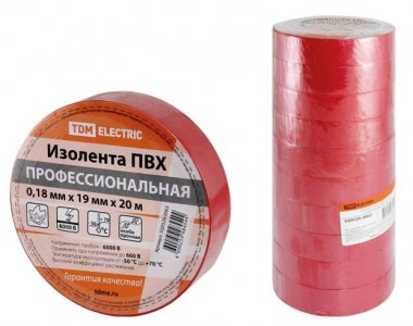 Фотография товара 'Tdm Изолента ПВХ профессиональная 0,18х19мм SQ0526-0063'