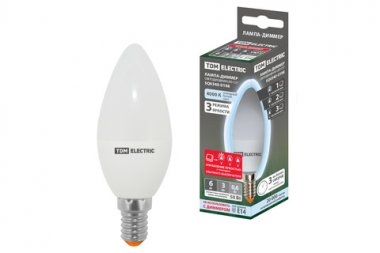 Фотография товара 'Tdm Лампа светодиодная С37-6 Вт-230 В-4000 К–E14'