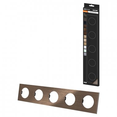 Фотография товара 'Tdm SQ1819-0464 Рамка пятипостовая бронза, алюминий, шлифованный, "Байкал"'