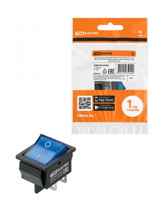 Фотография товара 'Tdm SQ0746-0163 KCD4-201N 250В AC/DC, 2P, 16А, (4с), ON-OFF'
