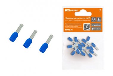 Фотография товара 'Tdm Наконечник-гильза Е2508 2,5мм2 с изолированным фланцем SQ0568-0041'