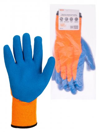 Фотография товара 'Tdm Перчатки плотной вязки акрил с латексным покрытием, "Рельеф", SQ1016-0219'