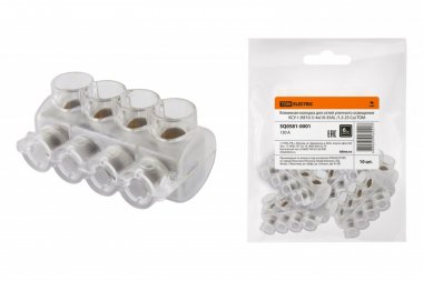 Фотография товара 'Tdm Клеммная колодка для сетей уличного освещения КСУ-1 (КЕ10.1) 4x(10-35AL /1,5-25 Cu) SQ0581-0001'