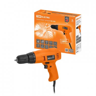 Фотография товара 'Tdm SQ1030-0104 Шуруповерт сетевой СШ-280, 280 Вт, 12.5 Нм, БЗП'