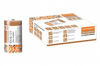 Фотография товара 'Tdm Элемент питания R14 C Zinc Carbon 1,5V SH-2 Народный SQ1702-0021'