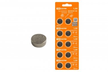 Фотография товара 'Tdm Элемент питания AG10/LR1130 Alkaline 1,5V BP-10 SQ1702-0043'